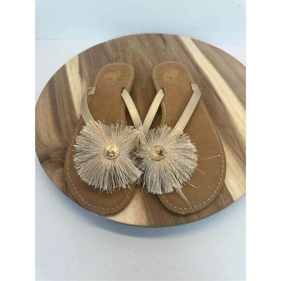 CAMEL TOES women's 7 Sandals Pom Pom Coin Shoes - Picture 10 of 10